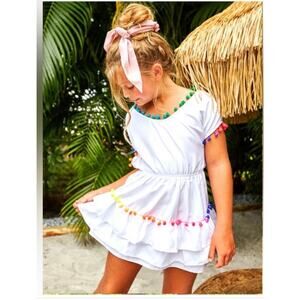 Peixoto White Nissi Girls Mini Dress